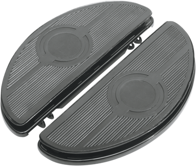 Drag Specialties Half-Moon Floorboards with Vibration Inserts Black 16