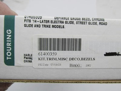 Harley Davidson Genuine NOS Defiance Collection Gauge Bezels Kit NIB 6