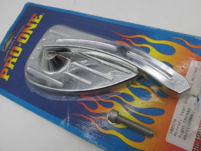 Pro-One Harley Chrome Teardrop Ball Milled Right Mirror with Stem 1025