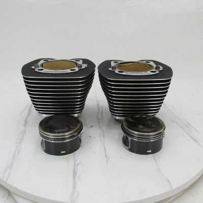 Pair Harley OEM Cylinder Barrel Jugs 88ci 3.75" Bore w/ Pistons Tourin