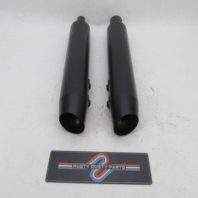 Harley Davidson Genuine Stock Black Exhaust Mufflers 64900765B 6490076