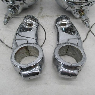 Pair of Harley Davidson OEM 4" Auxiliary Fog Lamps 12V 35W 7132 w/ For