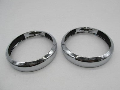 Lot of 2 Harley Genuine NOS 4.5 Inch Chrome Aux Spot Lamp Light Trim R