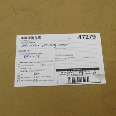Harley OEM Silver 883 1200 Outer Primary Chain Engine Motor Cover 3495