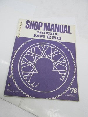 Honda Factory 1976 MR250 Motorcycle Shop Manual 6139501