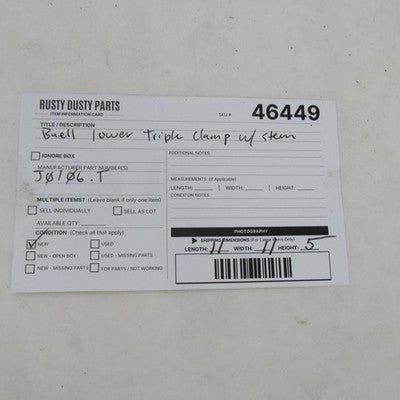Buell OEM NOS Blast 500 Triple Clamp with Steering Stem Harley J0106.T