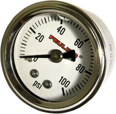 Feuling Oil Pressure Gauges White Face Back Port 9042