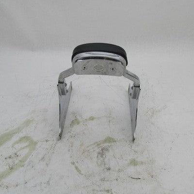 Harley OEM Softail Chrome Short Rail Mini Sissy Bar Backrest Pad Assem