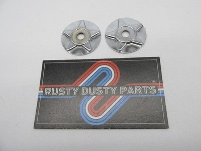 Lot of 2 Harley Davidson Style Star Conchos Chrome Saddlebag Seat Trim