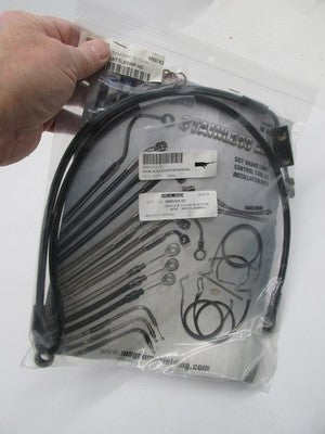 Magnum NOS XR Stainless Black Coated Brake Line Kit SBB1325-33