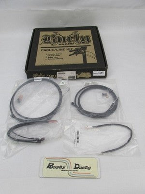 Burly 14" Ape Hanger 17-20 Touring FLHR Handlebar Vinyl Cable Wire Kit