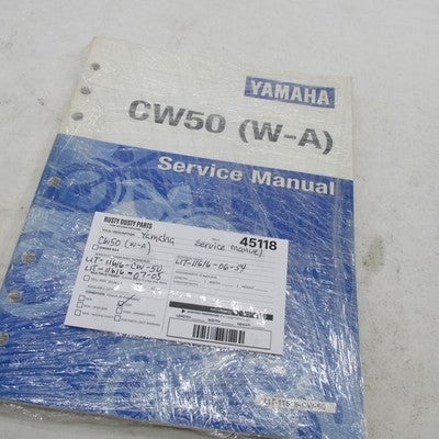 Yamaha OEM CW50 (W-A) Service Shop Repair Manual LIT-11616-CW-50 LIT-1