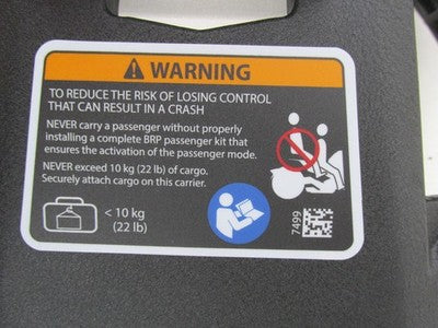 BRP Can-Am NOS OEM Ryker MAX  Mount for Passenger Seat Black 219401169