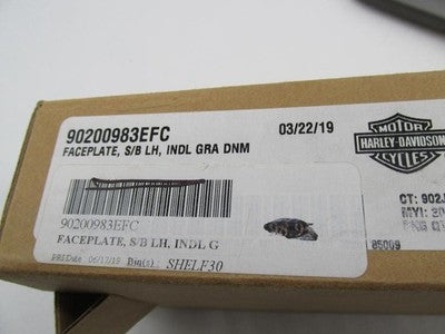 Harley Genuine NOS Touring Left Saddlebag Faceplate Industrial Gray 90