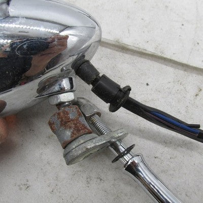Harley Davidson Pair of Chrome Rear View Mirrors with Bullet Amber Tur