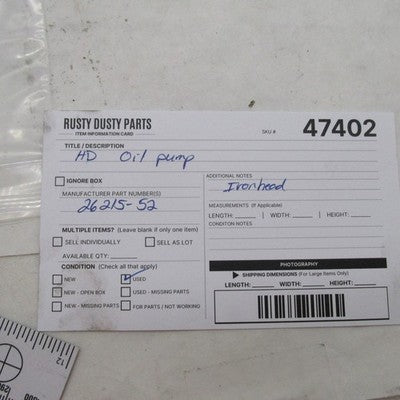 Harley OEM 72-76 Ironhead Sportster XLH XLCH Oil Pump Assembly 26204-6