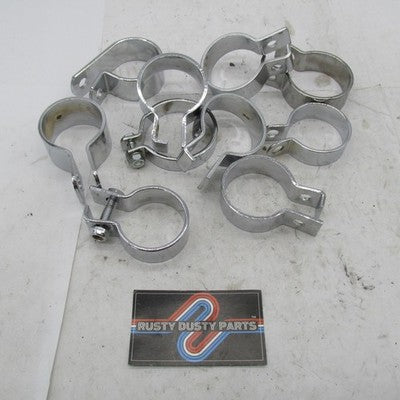 Mixed Lot of Harley Davidson Chrome Exhaust Clamps Hardware