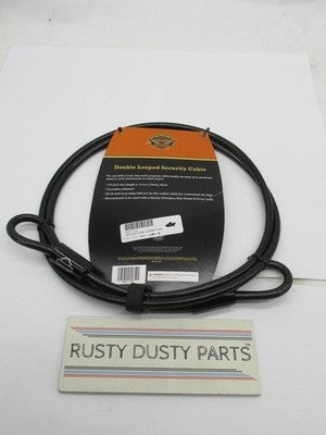 Harley-Davidson OEM NOS 7' x 0.4" (10MM) Double Looped Security Cable