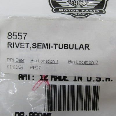 Lot of 8 Harley-Davidson OEM NOS Semi-Tubular Rivets 8557