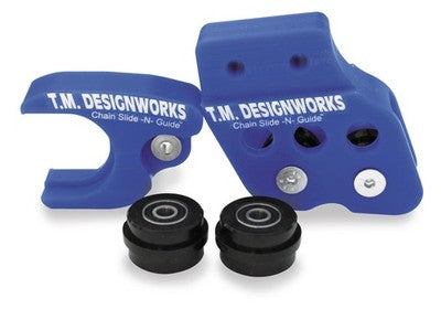 TM Design Works Factory Edition 1 Rear Chain Guide Blue RCG-YZ2-BU