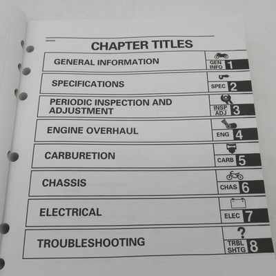 Yamaha OEM XVS650K(C) XVS650AK(C) Service Manual LIT-11616-11-16 LIT-1