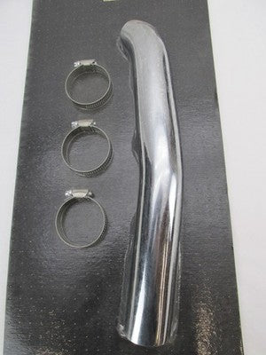 Custom Chrome Harley Front Heat Shield for Dyno Power Stagger Exhaust