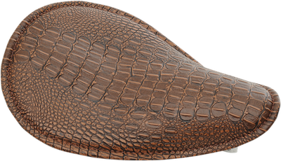 Drag Specialties Small Low-Profile Spring Solo Seat Brown Gator 0806-0