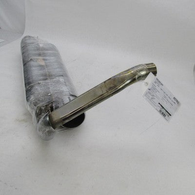 Pair of Harley Chrome Mufflers w/ Crossover Pipe+Tips/Sheilds 64900112
