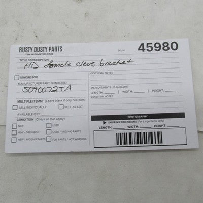 Harley Davidson OEM Female Clevis Footrest Support Bracket Dyna 50900-