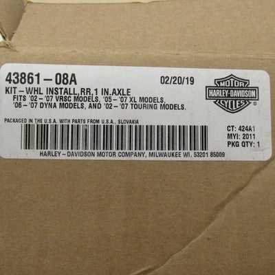 Harley-Davidson OEM NOS Rear Wheel Installation Kit 1" Axle VRSC XL 43