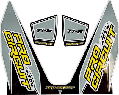 Pro Circuit Ti-6 Exhaust Decals Gray DC22TI6-GRAY