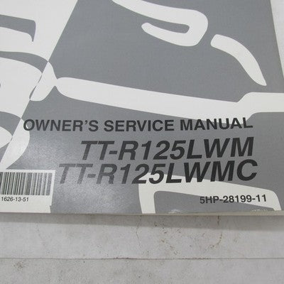 Yamaha OEM 2000 Service Manual TT-R125LWM TT-RLWMC LIT-11626-13-51 5HP