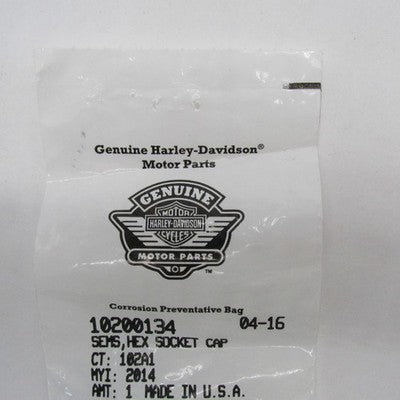 Lot of 2 Harley-Davidson OEM NOS SEMS Hex Socket Head Cap Screws 10200