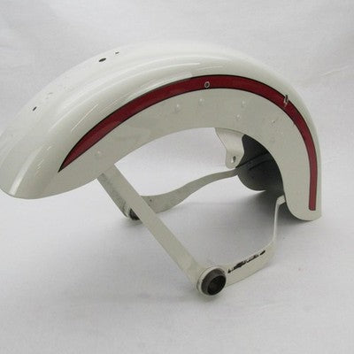 Harley OEM 97 Heritage Springer FLSTS Front Fender Birch White w/ Red