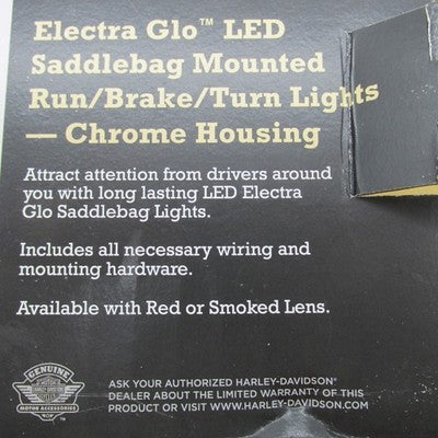 Pair of Harley Davidson OEM Turn Signal Lights Saddlebag Electra Glo 6