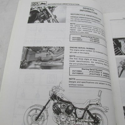 Yamaha OEM 85 XV700/XV750/XV1000/XV1100 L Service Manual Virago LIT-11