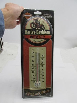 Harley-Davidson Genuine NOS Vintage Reproduction Tin Thermometer HDL-1