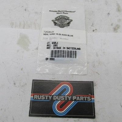 Lot of 9 Harley-Davidson OEM NOS 18-20 AWG Seal Wires Blue 72528-01