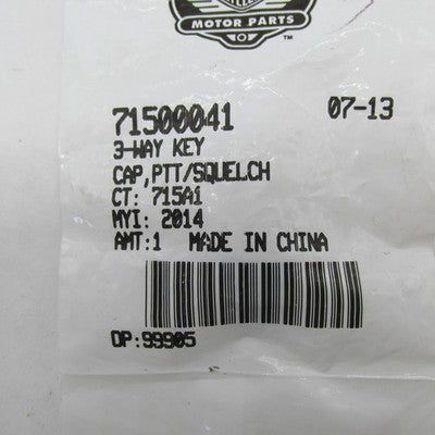 Harley-Davidson Genuine NOS Squelch PTT 3-Way Key Cap 71500041