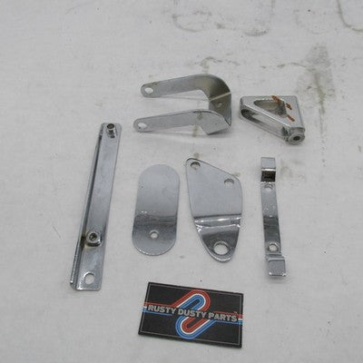 Mixed Lot of 6 Harley Davidson Misc Chrome Support Brackets Braces Har
