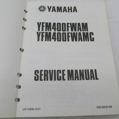 Yamaha YFM400FWAM © Service Manual Operator Guide LIT-11616-13-21 5GH