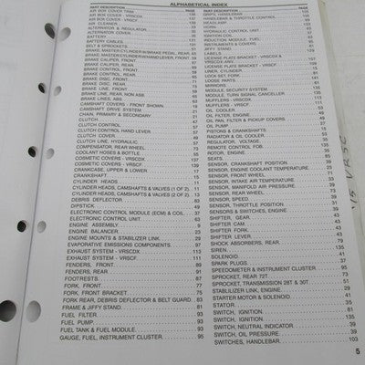 Harley Davidson Official Factory 2015 V-Rod Models Parts Catalog 99457