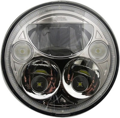 Custom Dynamics TruBeam LED Headlight 7" Chrome CDTB-7-C