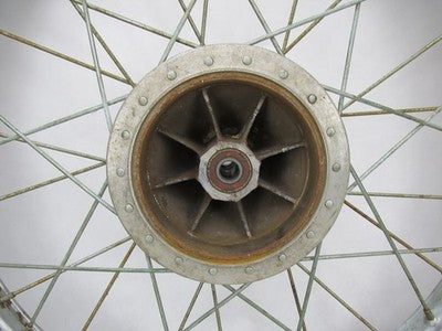 Vintage Conical Spokes Front Wheel Assy w/ Metzeler Motorcross Tire 3.