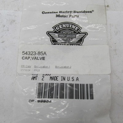 ONE [QTY 1] Harley-Davidson Genuine NOS Chrome Valve Cap 54323-85A