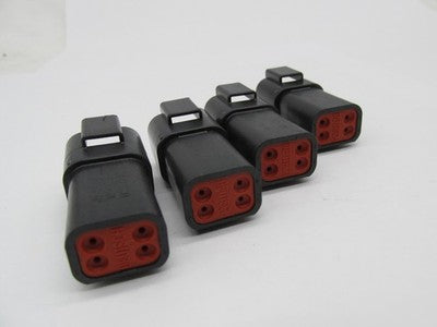 Lot of 4 Harley Davidson Genuine NOS Sealed Pin Housing 4-Pin Black 72