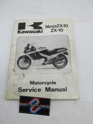 Kawasaki Official Factory 1988-1990 Ninja ZX-10 Motorcycle Service Sho