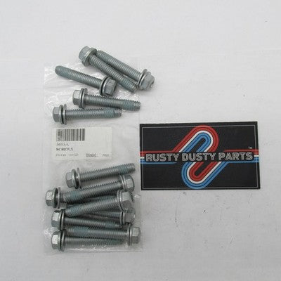 Lot of 13 Harley OEM NOS 5/16"-18 x 1-3/4" Hex Flange Screw w/ Lock Pa