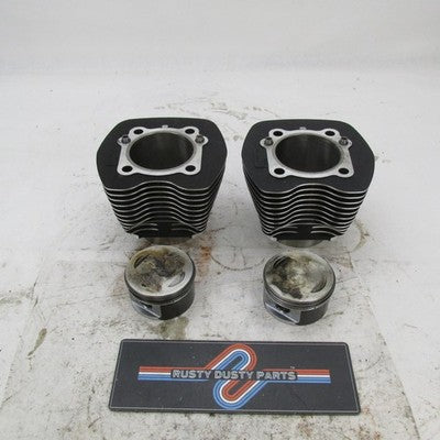 Pair of Harley OEM Stock 99-06 Twin Cam Cylinder Jugs w/ STD Pistons 1