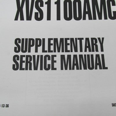 Yamaha XVS1100AM XVS1100AMC Supplementary Service Manual LIT-11616-13-